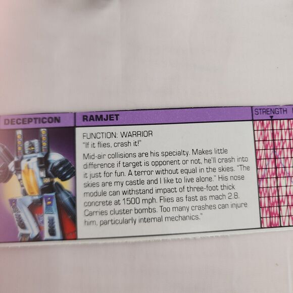 Vntg Transformers Evil Deception RAMJET 1985 - Picture 3 of 6
